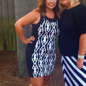 Moon Collection LA Black/White Body Con Dress